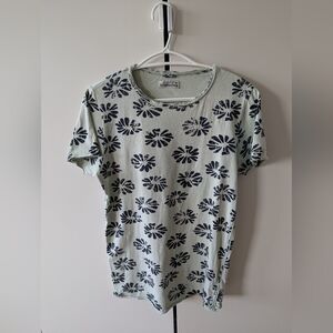 Dstrezzed Menswear Patterned Pale Green T-shirt Size Small